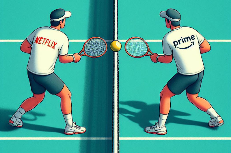 Tenis de Netflix contra OT de Prime: Las plataformas de streaming cada vez se parecen más a la tele