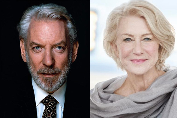 Helen Mirren y Donald Sutherland serán marido y mujer