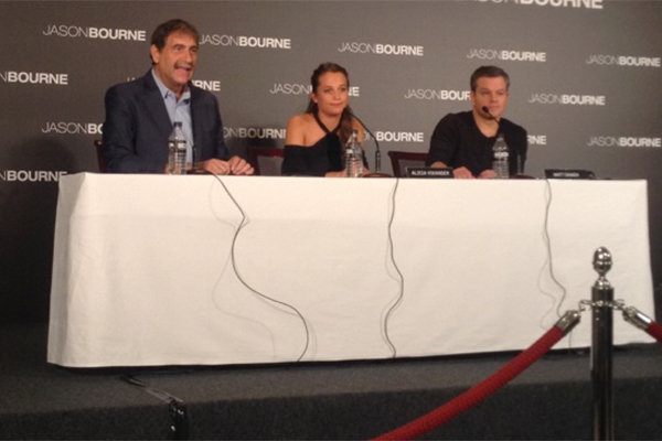 Matt Damon y Alicia Vikander recuerdan a Jason Bourne en Madrid