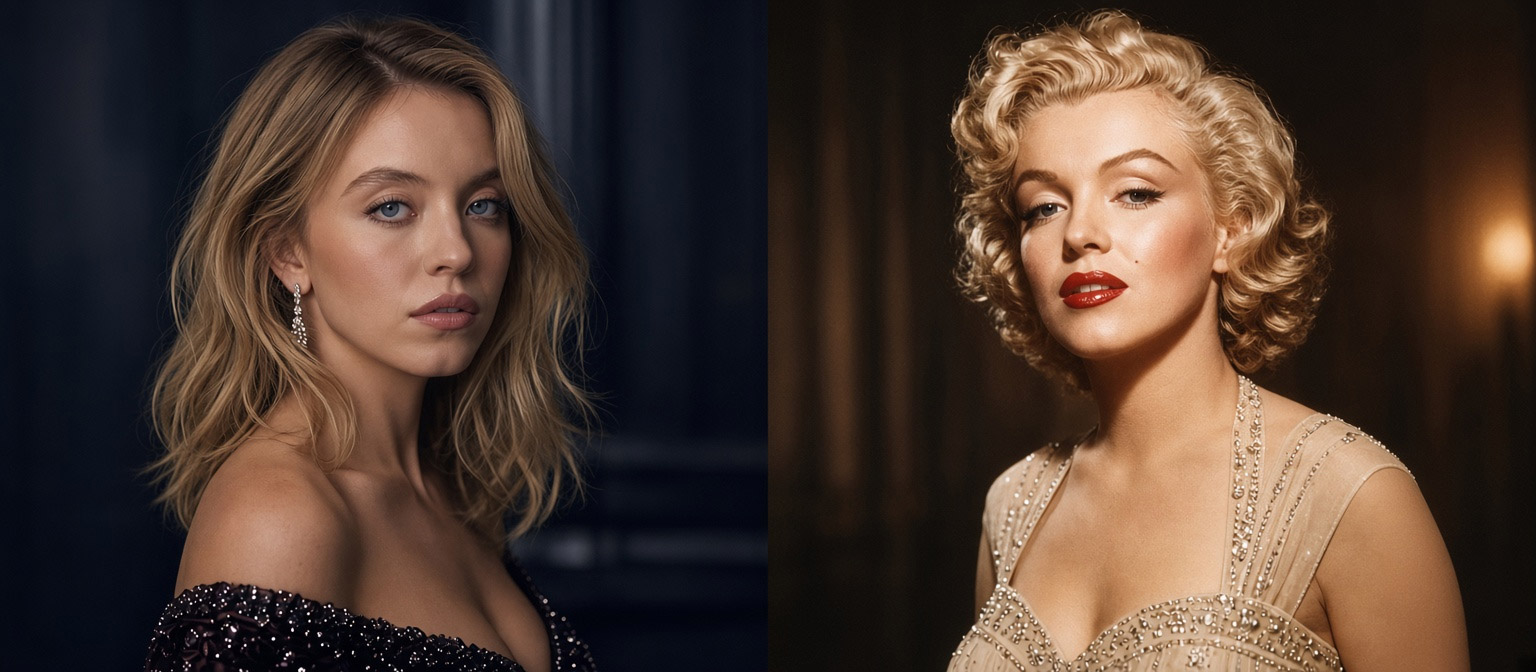 Sydney Sweeney y Marilyn Monroe son primas