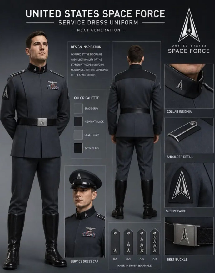 La Fuerza Espacial de Donald Trump se inspira en "Starship Troopers" para sus nuevos uniformes