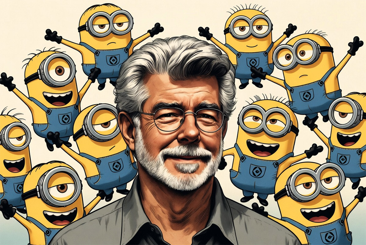 El "monstruo" George Lucas tiene un papel en la nueva película de los Minions