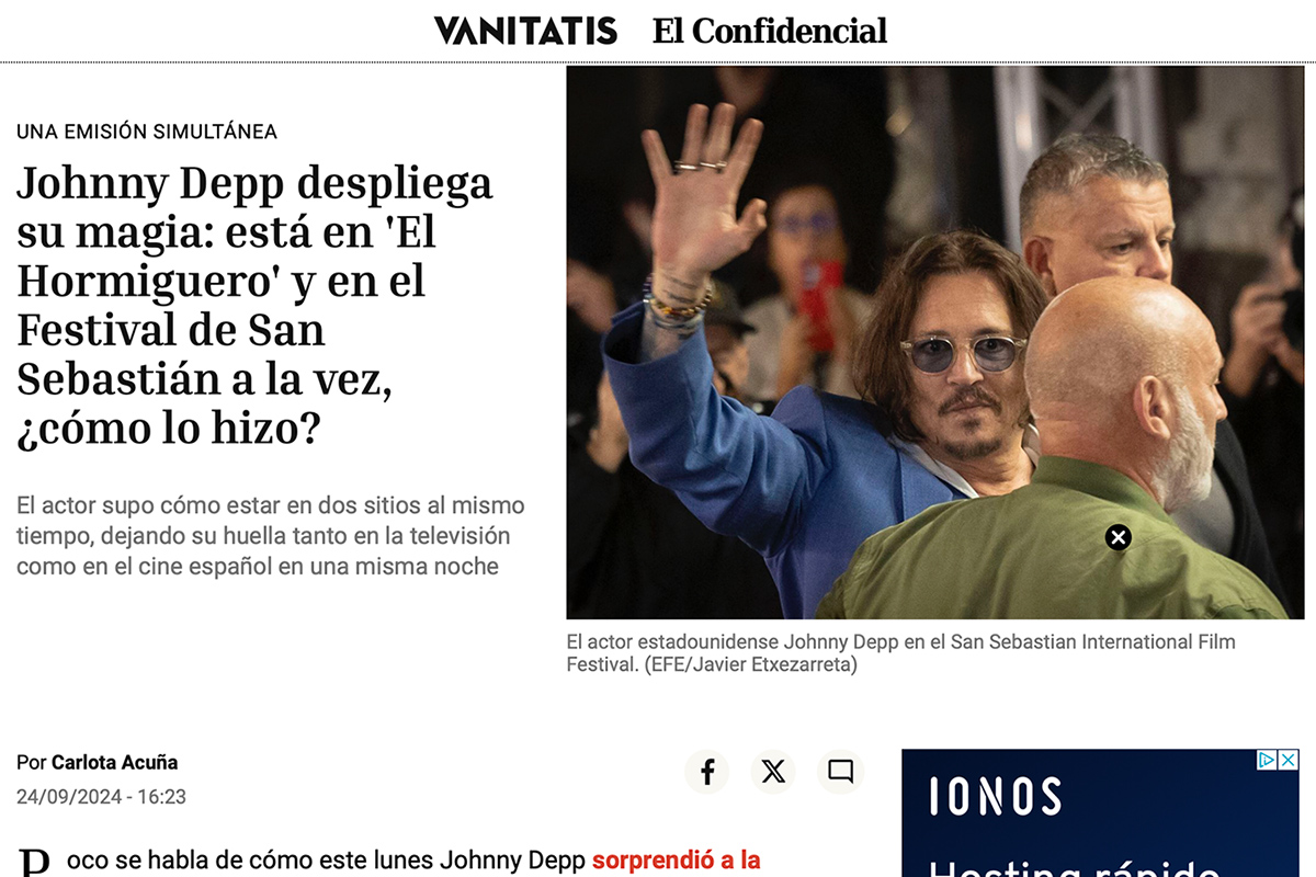 El periodismo descubre las emisiones en diferido gracias a Johnny Depp
