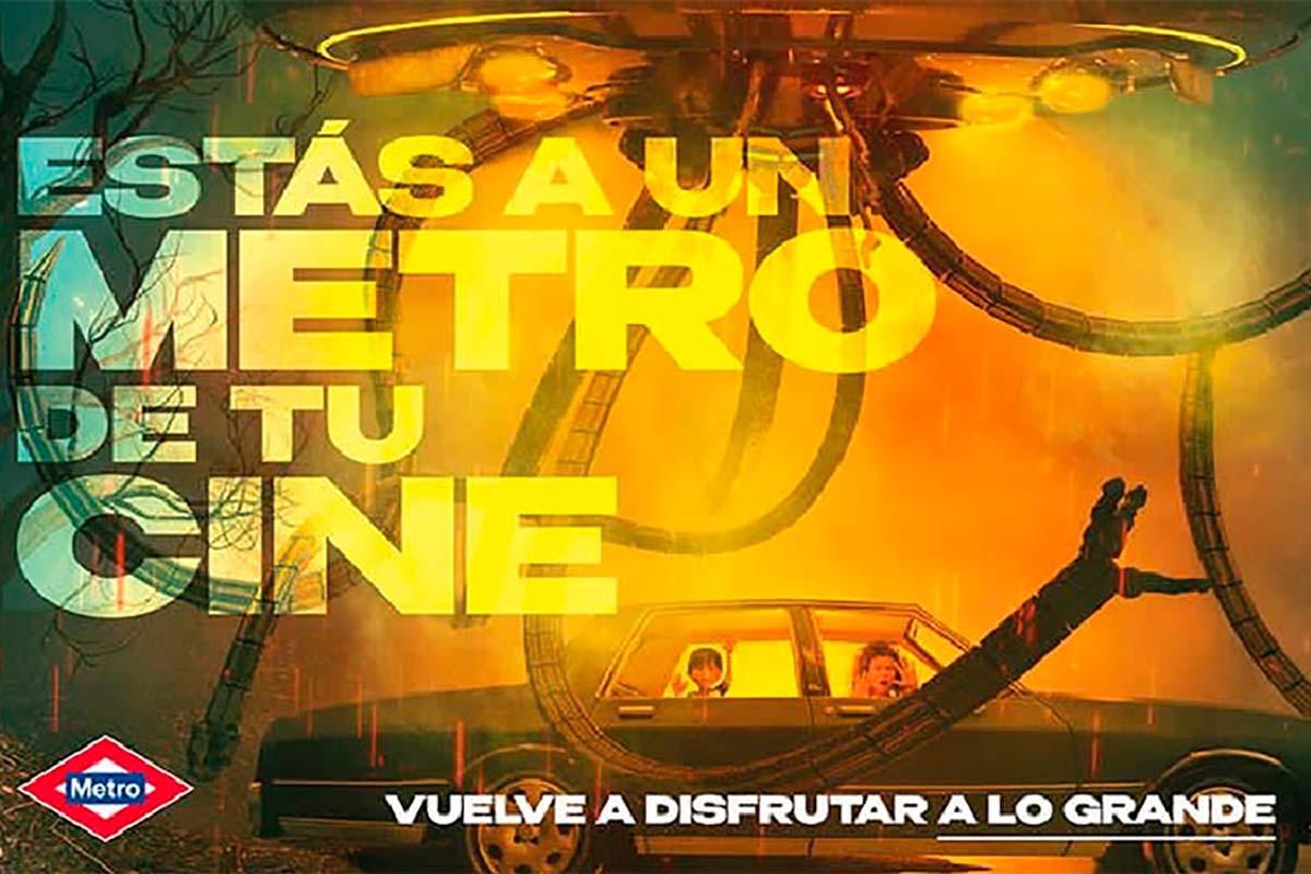 Campaña del Metro de Madrid para apoyar el cine con el lema “A un metro de tu cine"