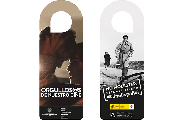 La Academia de Cine y el Ministerio de  Cultura lanzan una campaña de promoción del cine español en los hoteles del Festival de San Sebastián