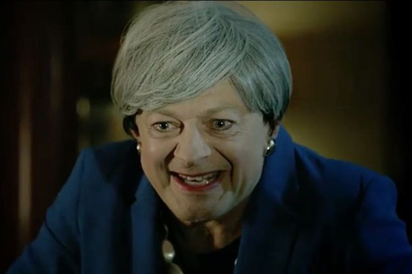 Gollum y Smeagol, Andy Serkis parodia a Theresa May 