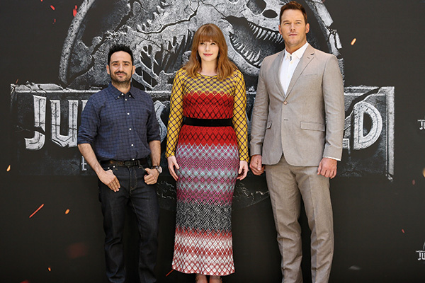 Juan Antonio Bayona presenta “Jurassic World: El reino caído“ junto a Chris Pratt y Bryce Dallas Howard en Madrid