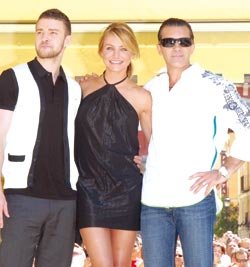 Estuvimos con el equipo de Shrek: Banderas, Cameron y Timberlake Estuvimos con el equipo de Shrek: Banderas, Cameron y Timberlake