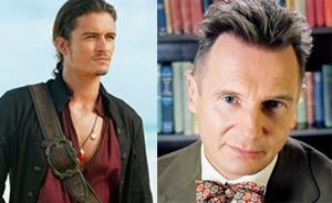 Liam Neeson y Orlando Bloom, de paso por Sarajevo