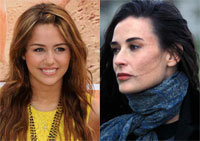 Miley Cyrus y Demi Moore serán madre e hija