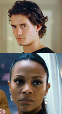 Orlando Bloom y Zoe Saldana, de anuncio