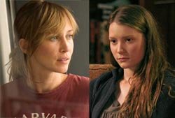 Vera Farmiga y Mia Wasikowska en “Panorama desde el puente”