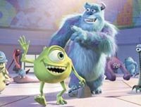 Los protagonistas de Monstruos, S.A. de Pixar en la universidad