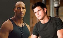 Taylor Lautner y Dwayne Johnson, los nuevos David y Goliat
