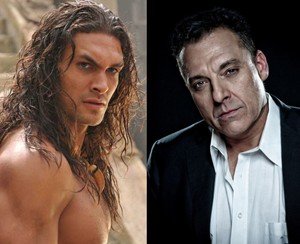 Jason Momoa y Tom Sizemore a bordo de la serie televisiva "The Red Road"