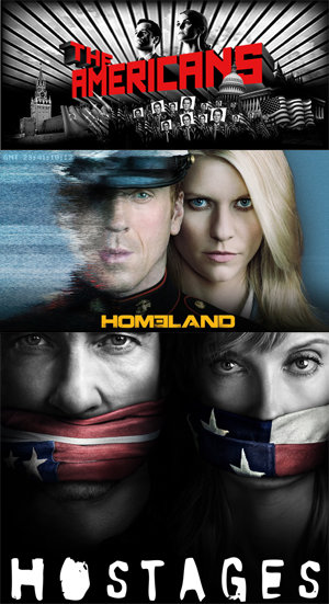Enredado en la paranoia del espionaje, vigilo 3 series de TV: Homeland, The Americans, Rehenes