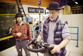Primera foto de Tintín: ¿Spielberg y Espílberz?