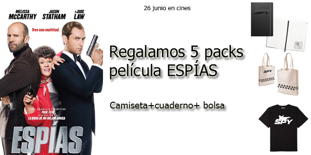 ¡GANA 5 PACKS DE LA PELÍCULA "ESPÍAS"!