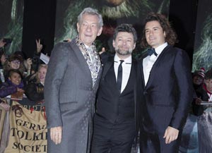 Bilbo Bolsón, feliz en la premiere mundial de "El hobbit: La batalla de los cinco ejércitos"