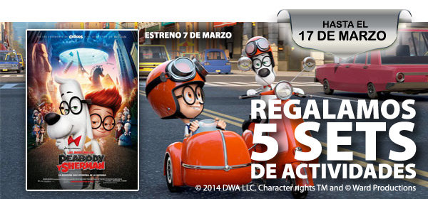 Sorteo de 5 sets de "Las Aventuras de Peabody y Sherman"