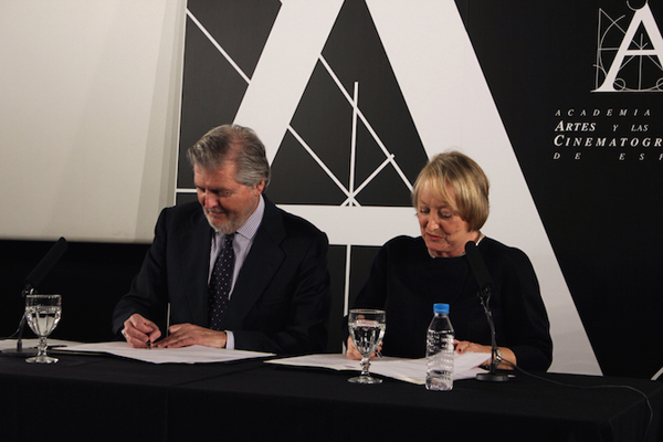 El Ministerio de Cultura firma un convenio de colaboración con la Academia para la promoción del cine español