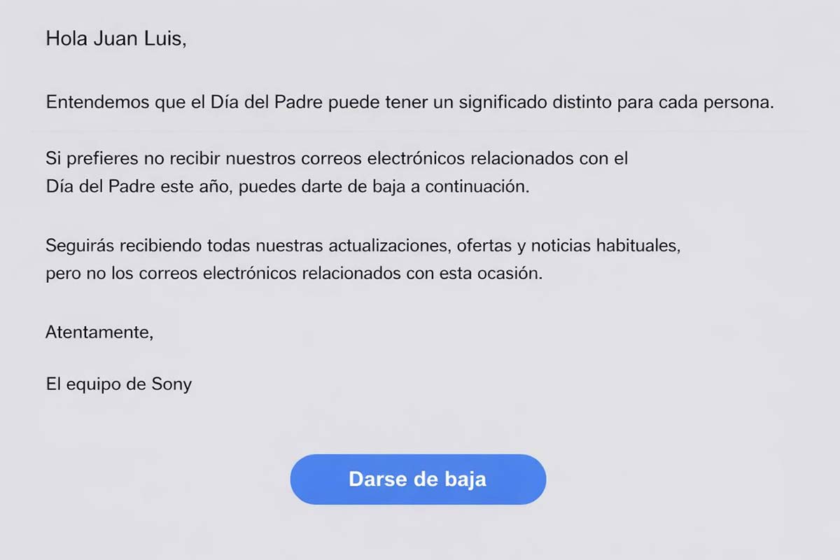 El vergonzoso mensaje de Sony para el Día del Padre El vergonzoso mensaje de Sony para el Día del Padre