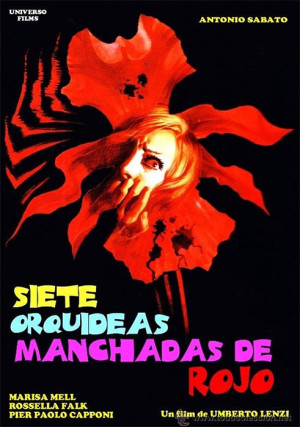 Siete orquídeas manchadas de rojo